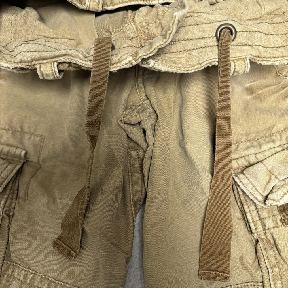 Y2K American Eagle Men's Khaki Cargo Pocket Pants Size 28/30 Grunge Utility‎ - Picture 8 of 10